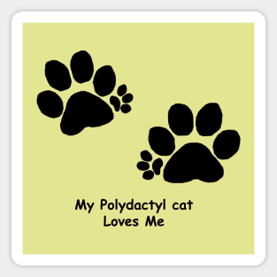 Polydactyl Paw Prints Magnet